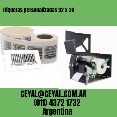 Etiquetas personalizadas 92 x 30