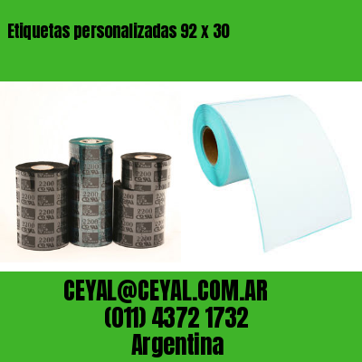 Etiquetas personalizadas 92 x 30