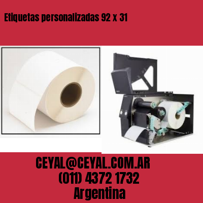 Etiquetas personalizadas 92 x 31