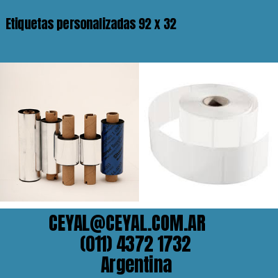 Etiquetas personalizadas 92 x 32
