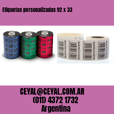 Etiquetas personalizadas 92 x 33