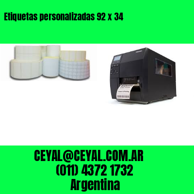 Etiquetas personalizadas 92 x 34