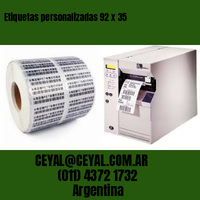Etiquetas personalizadas 92 x 35