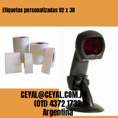 Etiquetas personalizadas 92 x 38
