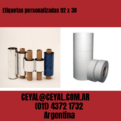 Etiquetas personalizadas 92 x 38
