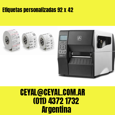Etiquetas personalizadas 92 x 42