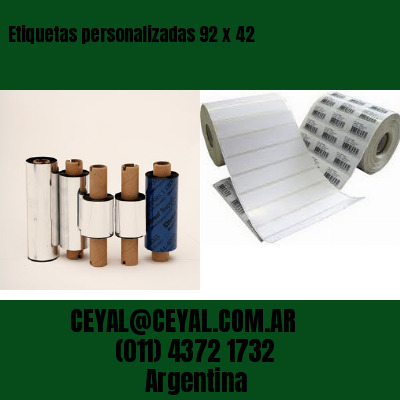 Etiquetas personalizadas 92 x 42