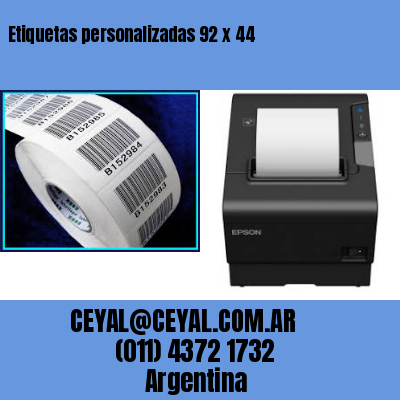 Etiquetas personalizadas 92 x 44