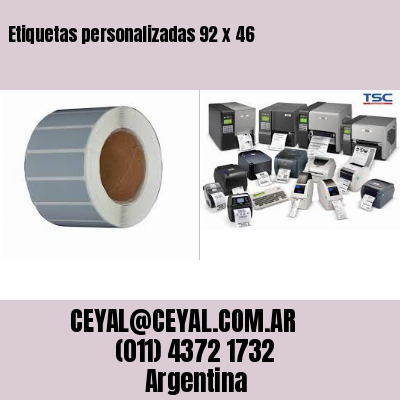 Etiquetas personalizadas 92 x 46
