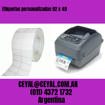 Etiquetas personalizadas 92 x 49