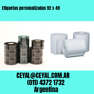 Etiquetas personalizadas 92 x 49