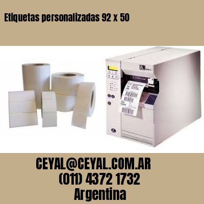 Etiquetas personalizadas 92 x 50