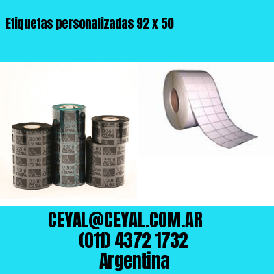 Etiquetas personalizadas 92 x 50