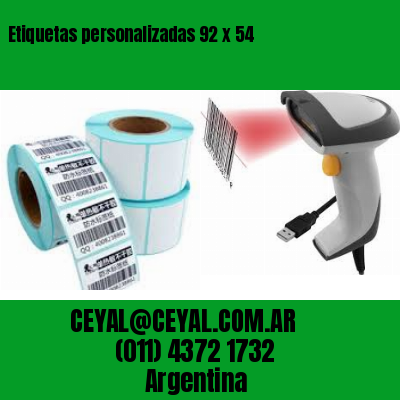 Etiquetas personalizadas 92 x 54