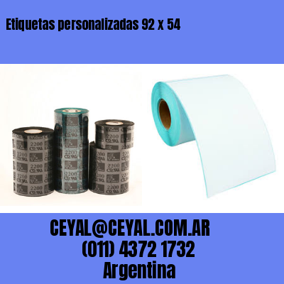 Etiquetas personalizadas 92 x 54