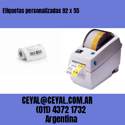 Etiquetas personalizadas 92 x 55