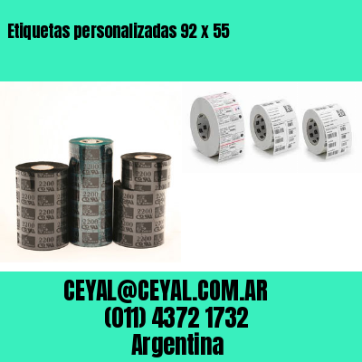 Etiquetas personalizadas 92 x 55