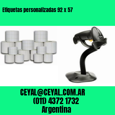 Etiquetas personalizadas 92 x 57