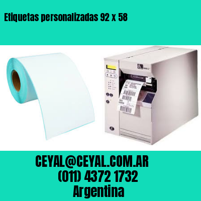Etiquetas personalizadas 92 x 58