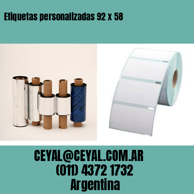 Etiquetas personalizadas 92 x 58