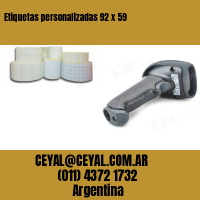 Etiquetas personalizadas 92 x 59