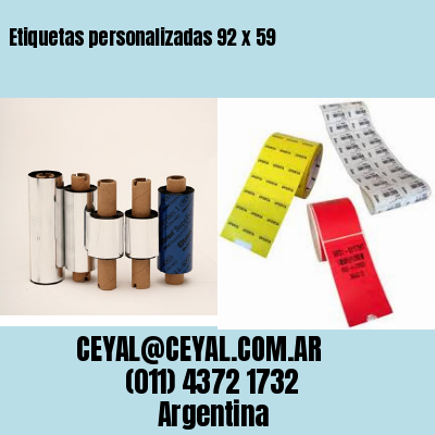 Etiquetas personalizadas 92 x 59