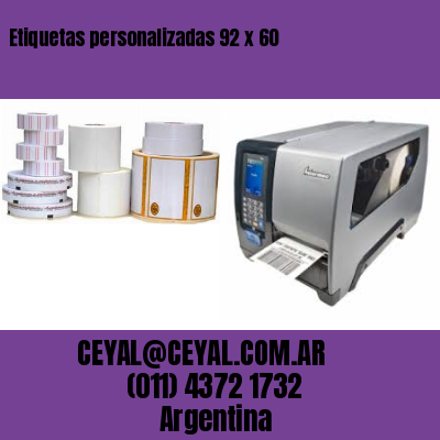 Etiquetas personalizadas 92 x 60