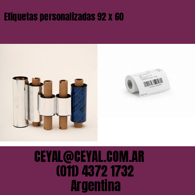 Etiquetas personalizadas 92 x 60