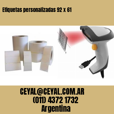 Etiquetas personalizadas 92 x 61