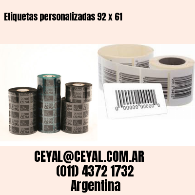 Etiquetas personalizadas 92 x 61