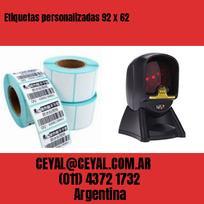 Etiquetas personalizadas 92 x 62