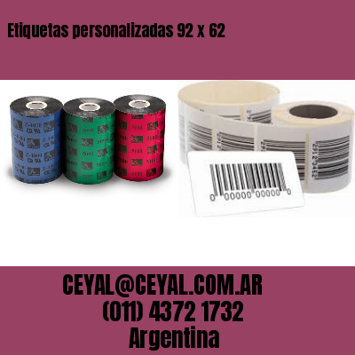 Etiquetas personalizadas 92 x 62
