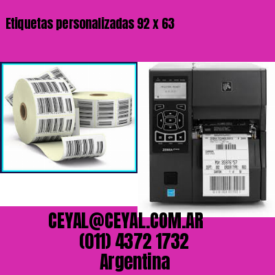 Etiquetas personalizadas 92 x 63