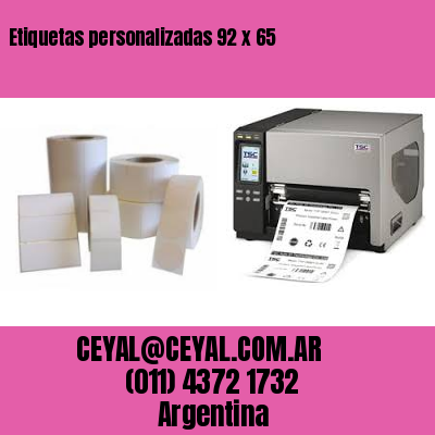 Etiquetas personalizadas 92 x 65