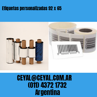 Etiquetas personalizadas 92 x 65
