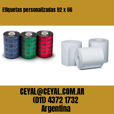 Etiquetas personalizadas 92 x 66