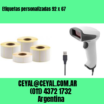 Etiquetas personalizadas 92 x 67