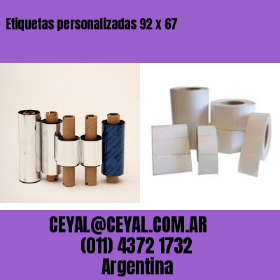 Etiquetas personalizadas 92 x 67