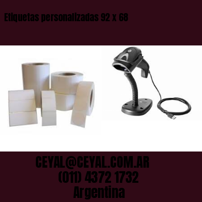 Etiquetas personalizadas 92 x 68