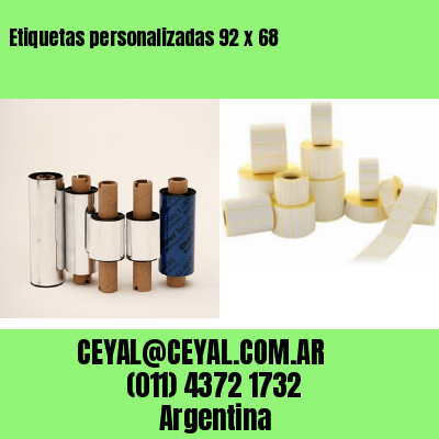 Etiquetas personalizadas 92 x 68