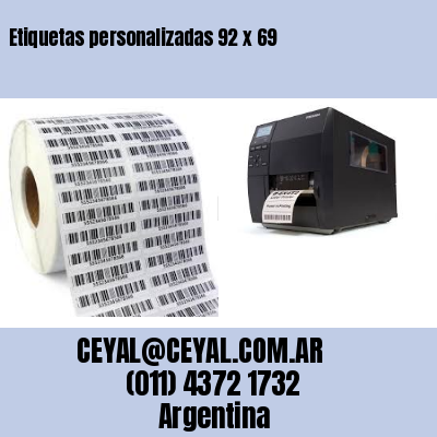 Etiquetas personalizadas 92 x 69