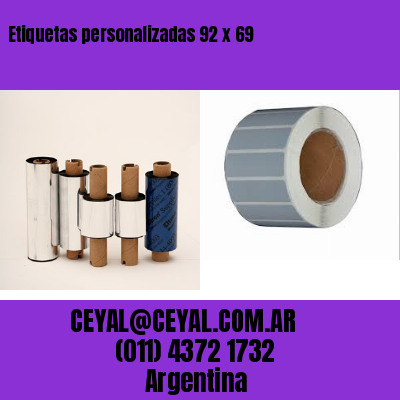 Etiquetas personalizadas 92 x 69