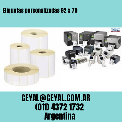 Etiquetas personalizadas 92 x 70