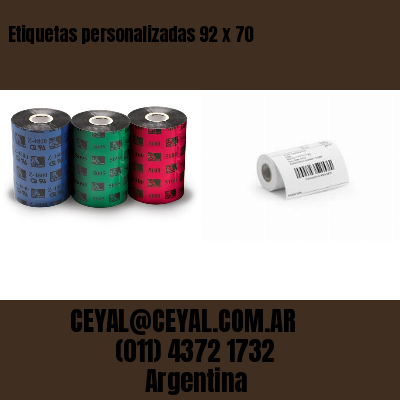 Etiquetas personalizadas 92 x 70