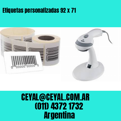 Etiquetas personalizadas 92 x 71
