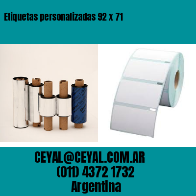 Etiquetas personalizadas 92 x 71
