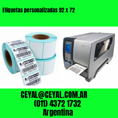 Etiquetas personalizadas 92 x 72