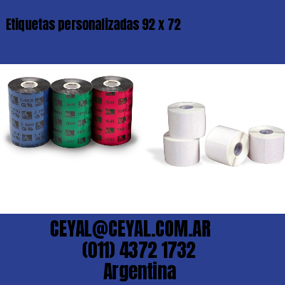 Etiquetas personalizadas 92 x 72