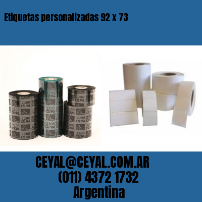 Etiquetas personalizadas 92 x 73