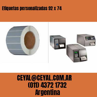 Etiquetas personalizadas 92 x 74